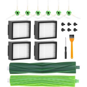 Pièces De Rechange Pour Irobot Roomba I7 I7+ I3 I3+ I4 I4+ I6 I6+ J7 J7+ I8 I8+ E5 E6 Aspirateur, Accessoires Remplacement De Brosse Pour Roomba, 4 Filtre, 6 Brosses Latérales, 2 B[SSE7110177] - Neuf