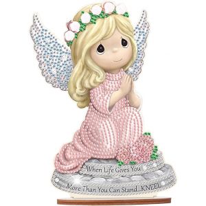 Ayuhr-Ange Diamond Painting Ornement De Table Diamant Painting Décoration De Table Peinture Diamant Ornement De Bureau Diamond-Painting Sur Socle Point De Croix Kit Broderie Puzzle Ange - Neuf