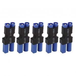 5 pcs EC5 femelle vers EC3 mâle connecteur bleu noir caoutchouc plastique cuivre 10x20x48mm EC5 à EC3 adaptateur pour voiture RC - Neuf