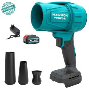 Aspirateur souffleur, souffleur de feuilles avec collecteur de poussi&egrave;re, souffleur de jardin &eacute;lectrique avec 2 batteries 5,5 Ah pour pelouse, cour, garage, feuilles, neige, poussi&egrave;re et d&eacute;bris. - Neuf