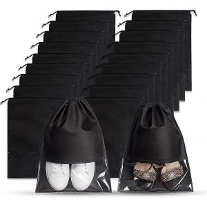 Lot de 18 sacs &agrave; chaussures de voyage, sacs &agrave; chaussures transparents et portables, r&eacute;sistants &agrave; la poussi&egrave;re - Neuf