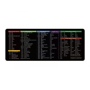 Tapis de souris 80 x 30 cm avec raccourcis Excel pour une utilisation bureautique - Neuf
