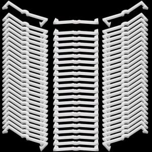 Lot de 250 crochets de fixation pour panneaux perfor&eacute;s en plastique, avec syst&egrave;me d'organisation. - Neuf