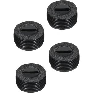 Capuchon de Porte-Balais en Plastique pour Moteur Électrique,Filetage Noir,Diamètre Extérieur de 16 mm/0,63 pouce,Hauteur de 8 mm/0,31 pouce,Lot de 4 - Neuf