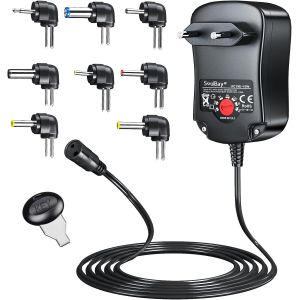 Adaptateur Secteur Universel 3V 4.5V 5V 6V 7.5V 9V 1500mA 12V 1250mA 15W DC Alimentation pour routeur de Haut-Parleur de Clavier de caméra IP de sécurité CCTV de l'électronique Domestique - Neuf