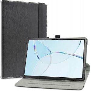 ELVORIX-pour DOOGEE T10E,Slim PU Cuir Etui et Pliable Stand Folio Coque Couverture pour DOOGEE T10E /Blackview Tab 80 /Blackview Tab 10 WiFi/OSCAL Pad 7 10.1 Pouces Tablette,Noir - Neuf