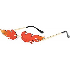 Lunette Flamme, Lunettes De Soleil Flamme, Lunettes De Soleil Sans Monture, Lunette De Soleil En Forme De Flamme, Lunettes De Soleil Irrégulières, Lunettes De Soleil Vintage Pour F[Lunettes203] - Neuf