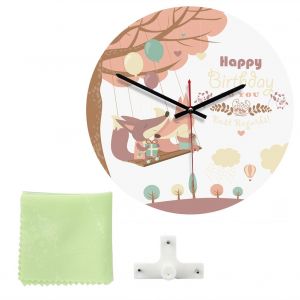 HJLIAN Horloge murale nordique retro en metal, style animal, moderne et tendance (D) - Neuf