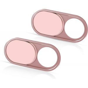 Webcam Cover, 0.6 mm Ultra-Thin Metal Camera Cover for Laptop, MacBook Pro/Air, Mac, PC, iPad, Tablet, Webcam Cover 2 pcs Pink - Neuf