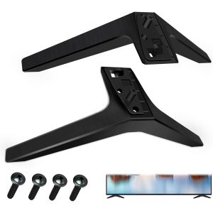 MEVRONISSHOP-Pieds De Support TV, 2 Pi&egrave;Ces Pieds De Pi&eacute;Destal De Base TV Compatible avec LG avec 4 Vis Support TV Noir pour T&eacute;L&eacute;Viseur LG (49 50 55 Pouces) - Neuf