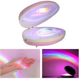 Lampe De Projection Led Arc-En-Ciel, Veilleuse Colorée Au Néon, Chargement Usb, Pour Décoration De Chambre, Cadeau D'anniversaire, De Saint-Valentin, Pour Enfants - Neuf