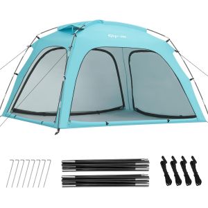 Checarzhn--No1-Tente De Plage Pour 3-4 Personnes¿Tente Anti Uv, Protection Upf 50+¿Portable Abris De Plage Pour Plage, Parc, Camping Et Pêche - Neuf