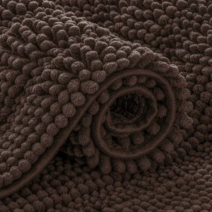 2 Morceau de Chenille-D&eacute;rapant Doux &Eacute;pais Ray&eacute; de salle de Bain Tapis de Jeu pour la Douche 16'x24'+20'x32 - Neuf