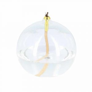 LAMPE &Agrave; HUILE VERRE M&Egrave;CHE 10X10.5CM TRANSPARENT - Neuf