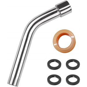 Rallonge de pommeau de douche, bras de douche, en acier inoxydable, montage mural, barre de douche, tube d'extension pour pommeau de douche, filetage G1/2"", salle de bain - Neuf