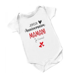 Kal-Body Anniversaire Maman/Cadeau Maman/Body Pour Maman/Body Personnalisé/Body Bébé (9 Mois) - Neuf