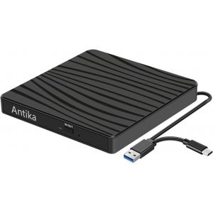 KALANKA-Lecteur CD DVD Externe USB 3.0 Portable Graveur et Lecteur de CD-RW/DVD-RW Portable Compatible avec Ordinateurs Windows XP/7/8/10/11 Mac, MacBook Air/Pro - Neuf