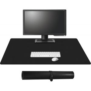 90 x 50 cm Leather Desk Mat,Desk Writing Pad,Large Gaming Mouse Pad,Waterproof Desk Blotting Pads for Office and Home (Black) - Neuf