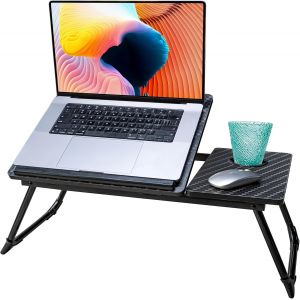 Bureau Pour Ordinateur Portable, Table De Lit Pour Ordinateur Portable Avec Pieds Pliables Et Fente Pour Tasse, Support De Lecture, Plateau De Petit-D&eacute;jeuner, Support De Livre Pour Canap&eacute;, Lit, - Neuf