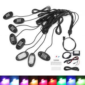 Eclairage D'ambiance Led Pour Voiture, Telecommande Bluetooth 1v8, Pour Camions Tout-Terrain, Vtt, Utv, Motos - Neuf