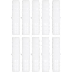CHECARZHN--NO1-10 Pièces Raccord De Tuyau En Plastique Raccord De Tuyau En Plastique Adaptateur De Raccord De Tuyau oit Égal Barbelé Épisseur Raccord Union Adaptateur De Joint (12-12 Mm À Travers) - Neuf