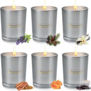 Bougie Parfumées, Coffret Cadeau Femme, idee cadeau chat femme, 6 x 5,6 Oz Durée pour L'aromathérapie Mariage Bath Yoga Cadeau de Fête des Mères - Neuf