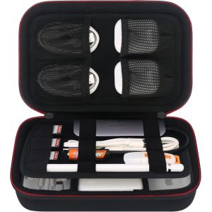 CHENG-Sac Rangement Accessoires Électroniques Pochette Câble Étanche Sacoche Protection de Voyage Antichoc Organisateur pour Disque Dur Externe, Chargeur, Câbles, Objets, Adaptateurs, USB, Noir - Neuf