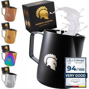 Cmws-® Pot À Lait En Acier Inoxydable Noir 600ml Avec Bec Verseur Spécial Latte Art - Pichet Inox - Pichet À Lait En Acier Inoxydable Barista - Accessoires Barista - Neuf