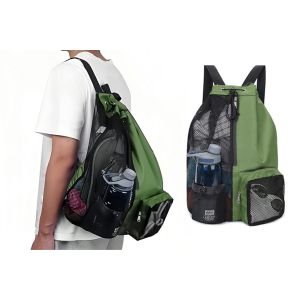 Lot De 2 Sacs &Agrave; Dos En Filet &Agrave; Cordon De Serrage, Parfaits Pour La Plage, La Natation, La Salle De Sport Et Les Voyages - Sacs &Agrave; Dos L&eacute;gers Et R&eacute;sistants - Neuf