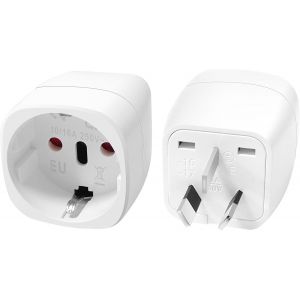 KALANKA-2 Pi&egrave;ces Adaptateur de Voyage France vers Australie/Chine, Adaptateur Voyage pour Australie Chinoise Nouvelle Zelande Fidji Argentine, Adaptateur Type I - Neuf