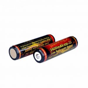 2 Pack Button Top 3.7v 3400mah 18650 Li-Ion Batterie Rechargeable Pour Led - Neuf