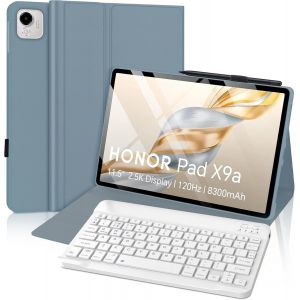 Clavier Pour Honor Pad X9a Wifi Tablette 11.5 Pouces 2025, Étui Housse Pour Honor Pad X9 Pro 2025, Azerty Français Clavier Magnétique Bluetooth Sans Fil, Bleu - Neuf