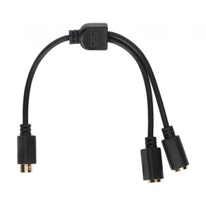 Cable MINI DIN 4 broches vers 2 MINI DIN 4 broches, connecteur repartiteur en Y professionnel pour televiseur, 0,8 pi - Neuf
