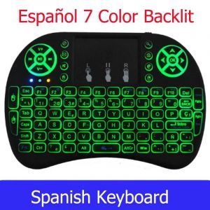 Clavier I8 2.4Ghz Clavier Sans Fil Avec Pavé Tactile Air Mouse Télécommande Pour Android Tv Box T9 X96 Max Batterie Aaa.Espana Keyboard Aaa. - Neuf