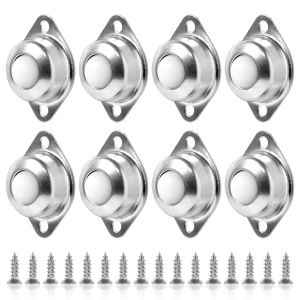 8 Pi&egrave;ces Roulettes de Transfert Billes,Roulettes pour Meubles,Roulement &agrave; Billes Roulement De Transfert Petit Nylon,Roulement &agrave; Billes de Transfert avec Vis - Neuf