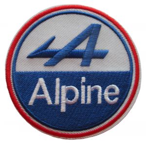 Patch Logo Alpine Rond Bleu Blanc Rouge 8 Cm Ecusson Thermocollant - Neuf