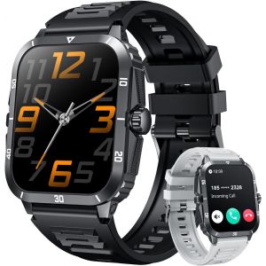 Kal-Montre Connectée Homme Smartwatch Avec Appel: 2.0" Smart Watch Surveillance Santé Fréquence Cardiaque Sommeil 100+ Modes Sportif 3atm Étanche Fitness Tracker Montre Intelligente Compatible Androi - Neuf