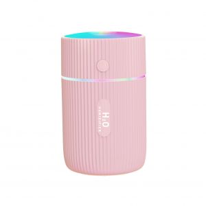 Rose - 1 Pièce Humidificateur d'Air, Mini Humidificateur à Ultrason avec 2 Pulvérisateur Réglable Modes, Auto Shut-Off et Coloré de Lumière la Nuit, Portable USB Humidificateur pour la Maison - Neuf