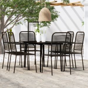 Prolenta Premium - Ensemble &Agrave; Manger De Jardin 7 Pcs Noir - Neuf