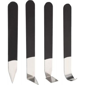 Ensemble de 4 outils de sculpture et de fa&ccedil;onnage en acier inoxydable pour la poterie - Neuf