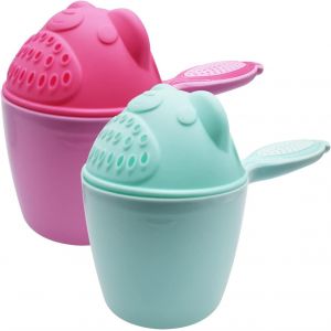 Pack De 2 Enfants Shampooing Tasses, Rincer Les Tasses, Douche Tasses, Lavage De Cheveux, La Baignade, Le Rinçage, La Protection Des Yeux Pour Le Shampooing Et Le Bain, Fleur - Neuf