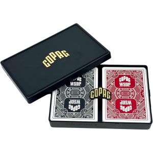 Sansh-- Cartes De Poker 100% Plastique - Lot De 2 Jeux (Rouge & Noir) - Format Poker - Jumbo Face ¿ 2 Index - Qualité Professionnelle Et Durabilité Exceptionnelle - Neuf
