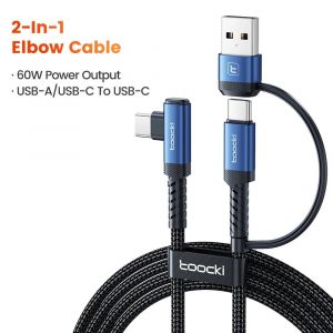 60w Usb C Vers Type C Câble Pour Iphone 15 Pro Max 3a Usb A Et C Coude Fil De Données Pour Xiaomi Honor Jeu Téléphone Chargeur Cordon Ty Aandc -C 3a 2m 2m - Neuf