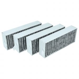 vhbw 4x Filtres à charbon actif compatible avec Siemens ED811FU60, ED822FG65, ED811FG70, ED811FGA6, ED811FGA7, ED811FQ15E hotte aspirante - Neuf