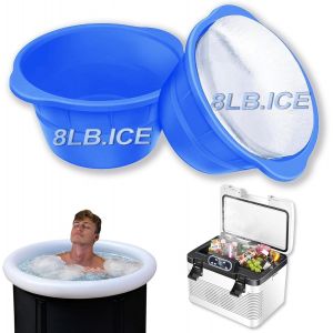 Kal-2 Pièces 7,24 Kg Moules À Glacons Moule Extra Larges Et Épais Pour Bains De Glace, Grands À Glaçons Réutilisables En Silicone De Glaçons Pour Les Bains De Glace, Sauvez Votre Machine A Glacons - Neuf