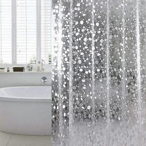 Rideau de douche anti-moisissure avec aimant de poids en dessous,0,2 mm [180x200cm] &Eacute;tanche antibact&eacute;rien - Neuf