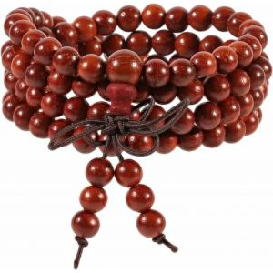 Kalanka-Bracelet Mala En Bois 108 Perles Pour Homme Et Femme - Chapelet Bouddhiste - Bracelet Tib&eacute;tain Enroul&eacute; - Bijoux Reiki Pour Femme - Neuf