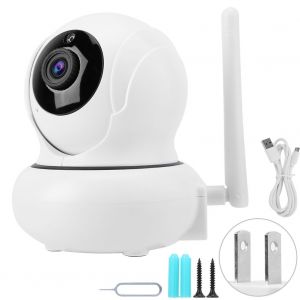 Camera PTZ intelligente sans fil 2MP 1080P HD, Wi-Fi, zoom numerique x4, surveillance de securite domestique (US 100-240 V) - Neuf