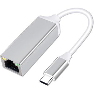 TYE-Adaptateur USB C vers Ethernet, Adaptateur Réseau LAN Type-C vers RJ45 Gigabit Ethernet Compatible avec MacBook Pro 2019/2018/2017, MacBook Air et Plus - Neuf