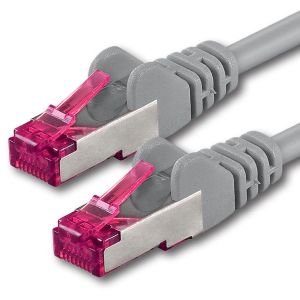 Kal-1m - Gris - 1 Pi&egrave;ce - C&acirc;ble R&eacute;seau Cat6a (10gb/S) S-Ftp Cat 6a Lankacable - Certifi&eacute; Ghmt Pimf 500 Mhz Cat5 Cat5e Cat6 Cat6a Cat7 Pour Switch, Routeur, Modem, Internet - Neuf